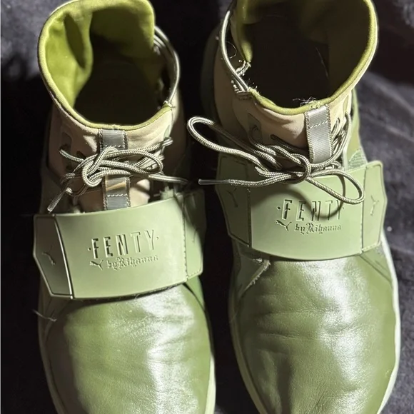 FENTY x Puma by Rihanna Trainer Mid Sneakers — Cypress Green | Size 9 - Picture 5 of 8